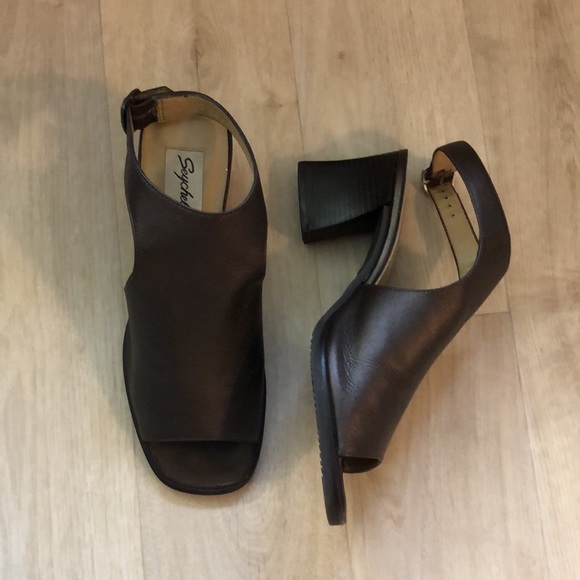 Seychelles Brown Ankle Strap Stack Sandals - Picture 2 of 6